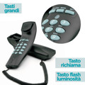 Immagine di Easyteck telefono fisso G101 con display | Nero