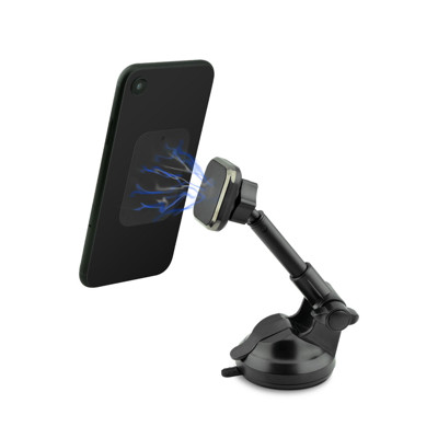 Immagine di Fonex supporto telefono da auto Glass Magnetic a ventosa | Nero