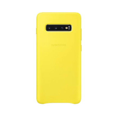 Immagine di Samsung cover in pelle per Galaxy S10 E | Giallo