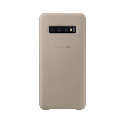 Immagine di Samsung cover in pelle per Galaxy S10 | Grigio