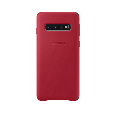 Immagine di Samsung cover in pelle per Galaxy S10 | Rosso