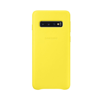 Immagine di Samsung cover in pelle per Galaxy S10 | Giallo