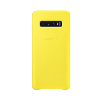 Immagine di Samsung cover in pelle per Galaxy S10+ | Giallo