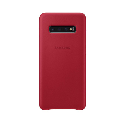 Immagine di Samsung cover in pelle per Galaxy S10+ | Rosso