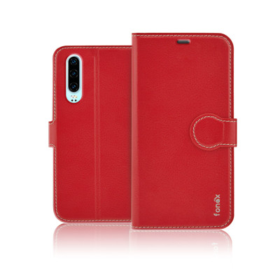 Immagine di Fonex custodia a libro Identity in similpelle per Huawei P30 Lite / P30 Lite 2020 | Rosso