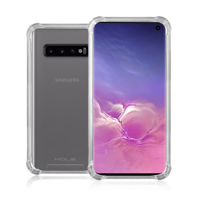 Immagine di Fonex cover Mols Basic antiurto per Samsung Galaxy S10 con angoli e retro rinforzati |Trasparente