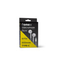 Immagine di Fonex auricolari a filo Classic con connettore Type-C | Bianco