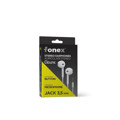 Immagine di Fonex auricolari a filo Classic con connettore Jack 3,5 mm | Bianco