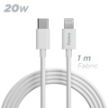 Immagine di Fonex cavo carica e dati 20W ultra resistente Type-C to lightning | 1 m | Bianco