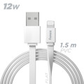 Immagine di Fonex cavo piatto carica e dati 12W USB to Lightning | 1.5m | Bianco