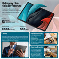 Immagine di Easyteck tablet EK12 12" 4G 8/128GB | Custodia con tastiera integrata inclusa | Dual Sim | Grigio