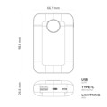 Immagine di Fonex power bank carica rapida da 10.000 mAh con display | Nero