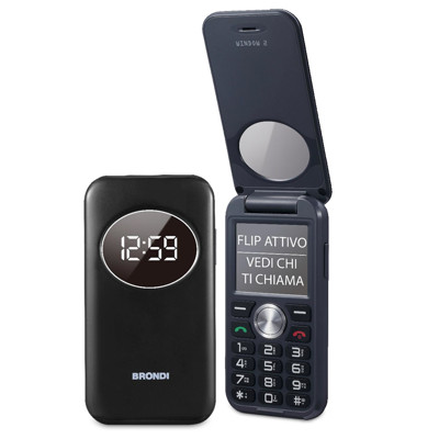 Immagine di Brondi telefono cellulare Window Flip 2 Dual SIm | Nero