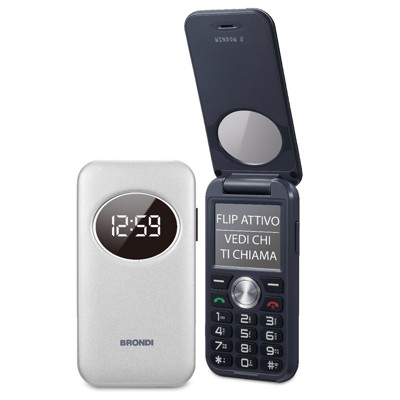 Immagine di Brondi telefono cellulare Window Flip 2 Dual SIm | Silver
