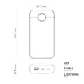Immagine di Fonex power bank carica rapida da 20.000 mAh con display | Nero