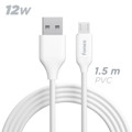 Immagine di Fonex cavo carica e dati 12W USB to Micro USB | 1.5 m | Bianco