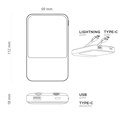 Immagine di Fonex power bank da 10.000 mAh Type C + Lightning | Nero