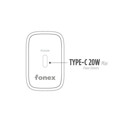 Immagine di Fonex caricatore da rete 20W con porta Type-C (PD) | Bianco