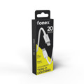 Immagine di Fonex cavo carica e dati 20W in tessuto ultraresistente Type-C to Lightning | 2 m | Bianco