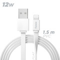 Immagine di Fonex cavo piatto carica e dati 12W USB to Lightning | 1.5 m | Bianco