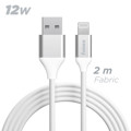 Immagine di Fonex cavo carica e dati 12W in tessuto ultraresistente USB to Lightning | 2 m | Bianco