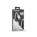 Immagine di Fonex cavo carica e dati 100W in tessuto ultraresistente Type-C to Type-C | 2 m | Bianco