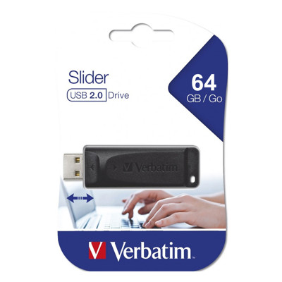 Immagine di Verbatim Pen Drive USB Slider 64 GB | Nero