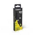 Immagine di Fonex cavo piatto carica e dati 100W Type-C to Type-C | 1.5 m | Nero