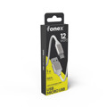 Immagine di Fonex cavo carica e dati 12W in tessuto ultraresistente USB to Micro USB | 1 m | Bianco