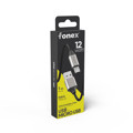 Immagine di Fonex cavo carica e dati 12W in tessuto ultraresistente USB to Micro USB | 1 m | Nero