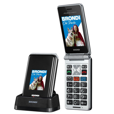 Immagine di Brondi telefono cellulare Super TV per anziani Dual sim | Grigio