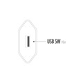 Immagine di Fonex caricatore da rete 5W con porta USB | Bianco