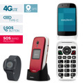 Immagine di Easyteck telefono cellulare senior S400 4G VoLTE con SOS band incluso | Rosso