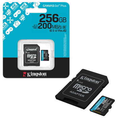 Immagine di Kingston memory micro SD Gen4 + adattatore | 256 GB