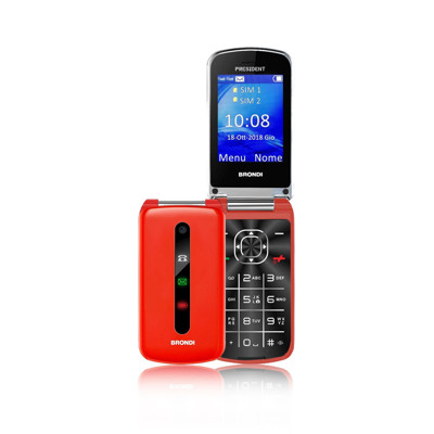 Immagine di Brondi telefono cellulare President Dual sim | Rosso