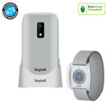Immagine di Beghelli telefono cellulare Salvalavita senior flip SLV 30N ECO + SOS SLV Band PLUS| Grigio