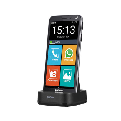 Immagine di Brondi telefono cellulare senior Amico Vero 4G Dual sim | Nero
