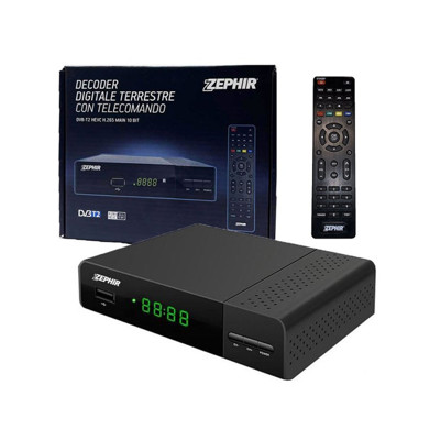 Immagine di ZEPHIR DVB-T2 Decoder digitale terrestre HDMI | Nero