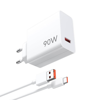 Immagine di Xiaomi caricatore da rete 90W HyperCharge Combo con cavo Type-C | Bianco