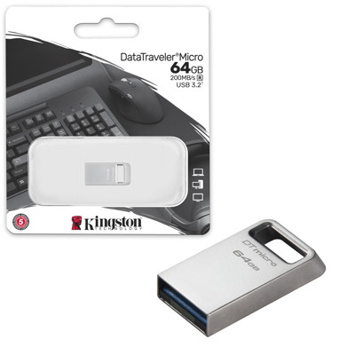 Immagine di Kingston pen drive DTM 3.2 USB Metal | 64 GB