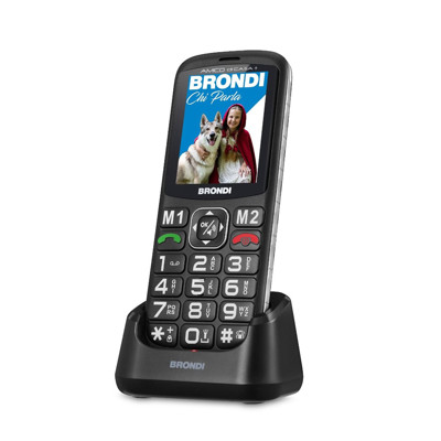 Immagine di Brondi telefono cellulare senior Amico di Casa+ Dual sim | Nero