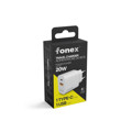 Immagine di Fonex caricatore da rete 20W con porta USB + Type-C (PD) | Bianco