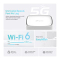 Immagine di Tp-Link Router Gigabit 5G Wi-Fi 6 Dual Band AX1800 | Bianco