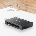 Immagine di Mercusys by Tp-Link Switch Desktop 8 Porte Gigabit, di cui 7 PoE+ | Nero