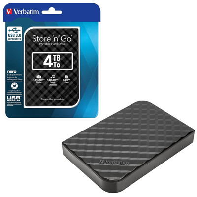 Immagine di Verbatim Hard Disk Store 'n' Go USB 3.0 | 4 TB | Nero