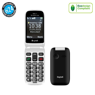 Immagine di Beghelli telefono cellulare Salvalavita senior flip SLV 20N Lite ECO | Grigio