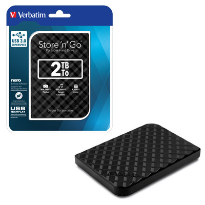 Immagine di Verbatim Hard Disk Store 'n' Go USB 3.0 | 2 TB | Nero