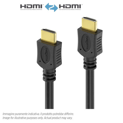 Immagine di Tecno Cavo HDMI 1,8 m Terminali Oro | Maschio/Maschio | Nero