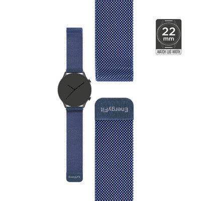 Immagine di EnergyFit cinturino maglia milanese 22mm per SQ22/ST30G | Blu