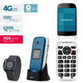 Immagine di Easyteck telefono cellulare senior S400 4G VoLTE con SOS band incluso | Blu